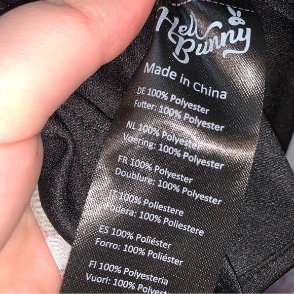 Hell Bunny Jolie Papillon Floral Butterfly Dress Black  M - Picture 5 of 10